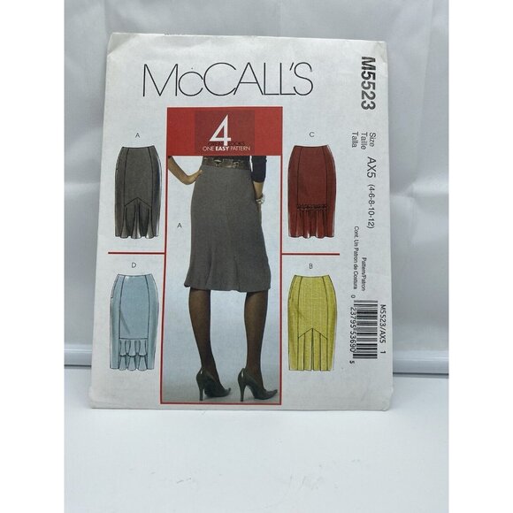 McCall's Skirt Sewing Pattern M5523 Size 4-12 UNCUT FF Misses - Picture 1 of 2